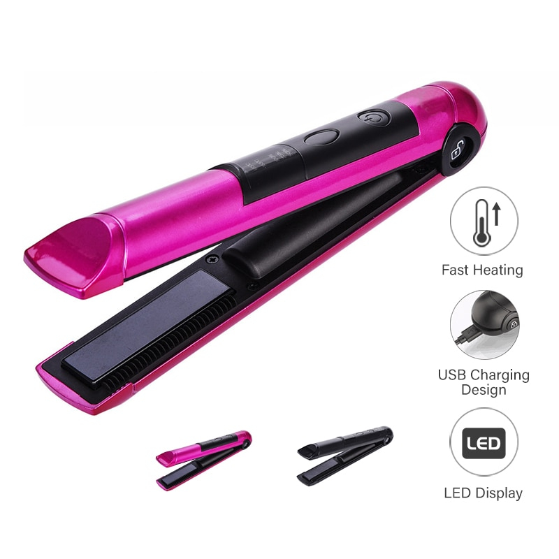 2 in 1 USB Rechargeable Hair Straightener 2 in 1 USB Rechargeable Hair Straightener