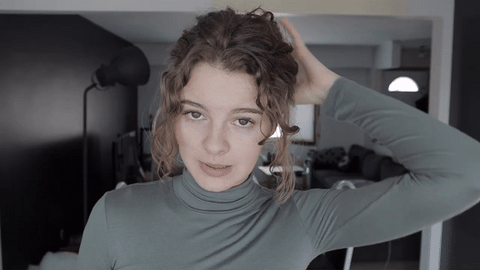 Messy Curly Hair Bun